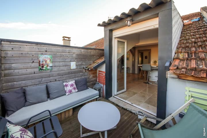 Terrasse de l’appartement